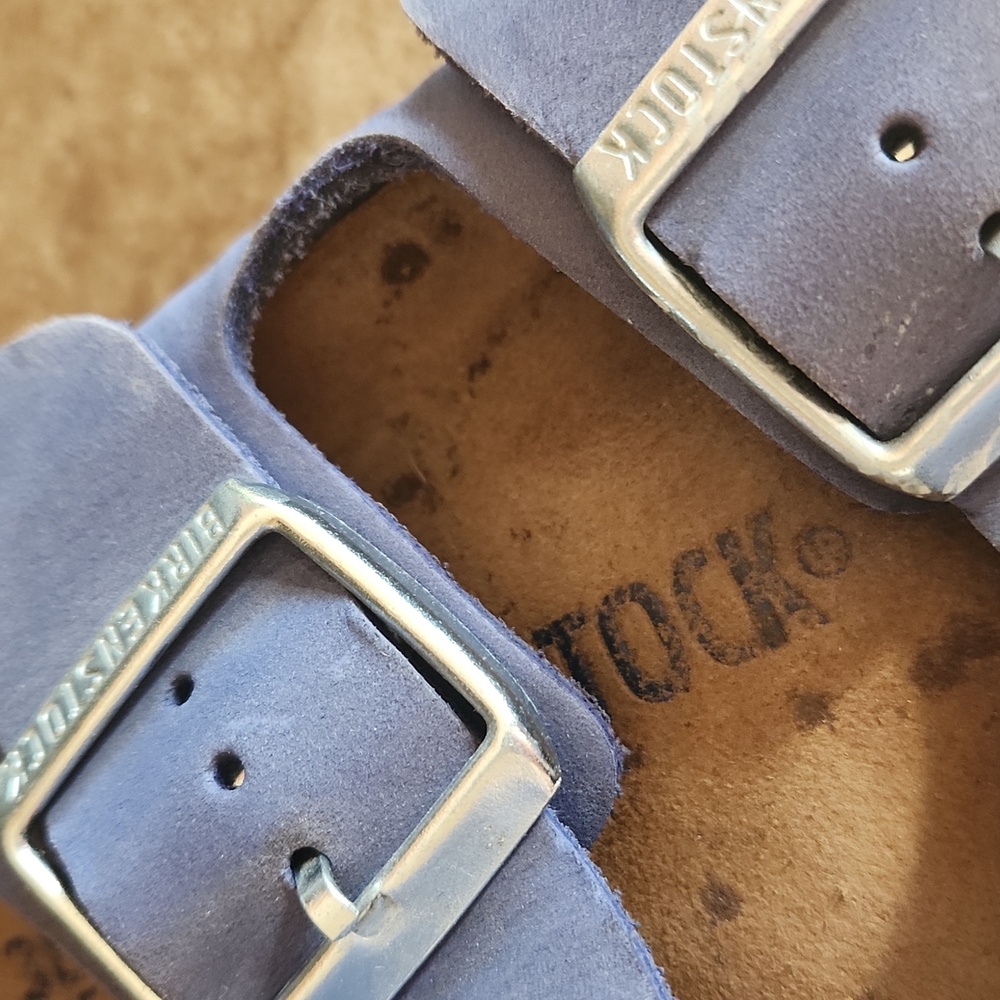 Birkenstock Sandals Wirh Blue Leather Strap Size 38 - Picture 6 of 12